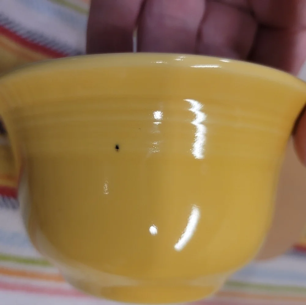 Fiesta 7 OZ Bouillon Bowl Sunflower. FLAWED